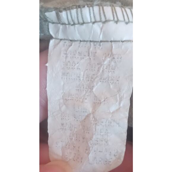 Vintage Transport 100% Cotton Shorts Green Floral, Paper Bag Waist Women's Large - Picture 6 of 8